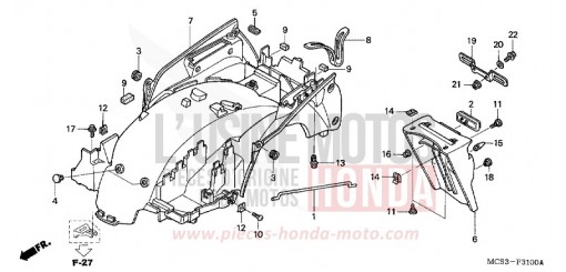 GARDE-BOUE ARRIERE ST1300A4 de 2004